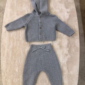 Rylee + Cru Gray Sweater Set 0-3 Months